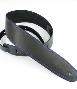 2.5 INCH SINGLE LAYER STRAP BLACK/BLUE STITCH