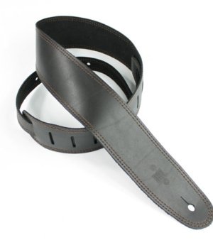 2.5 INCH SINGLE LAYER STRAP BLACK/BROWN STITCH