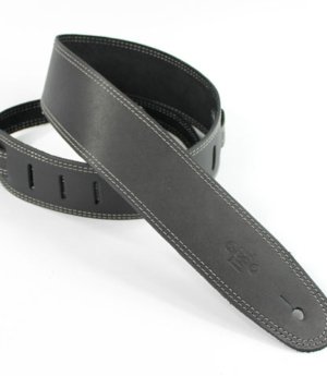 2.5 INCH SINGLE LAYER STRAP BLACK/GREY STITCH