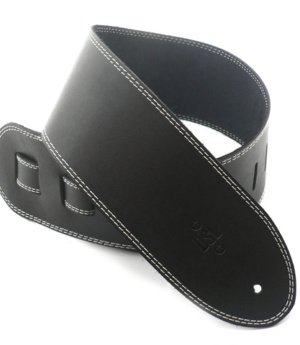 3.5 INCH SINGLE LAYER STRAP BLACK/BEIGE STITCH