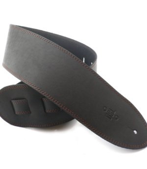3.5 INCH SINGLE LAYER STRAP BLACK/BROWN STITCH