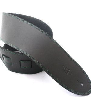 3.5 INCH SINGLE LAYER STRAP BLACK/GREEN STITCH