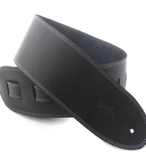 3.5 INCH SINGLE LAYER STRAP BLACK/GREY STITCH