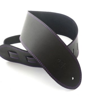 3.5 INCH SINGLE LAYER STRAP BLACK/PURPLE STITCH