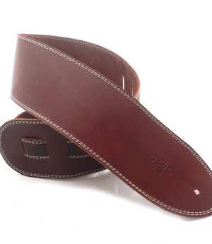 3.5 INCH SINGLE LAYER STRAP MAROON/BEIGE STITCH
