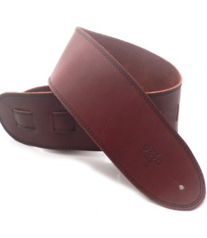 3.5 INCH SINGLE LAYER STRAP MAROON/BLACK STITCH
