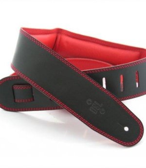 2.5 INCH PADDED GARMENT STRAP BLACK/RED