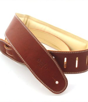 2.5 INCH PADDED GARMENT STRAP MAROON/BEIGE