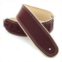 2.5 INCH ROLLED EDGE GARMENT STRAP MAROON/BEIGE