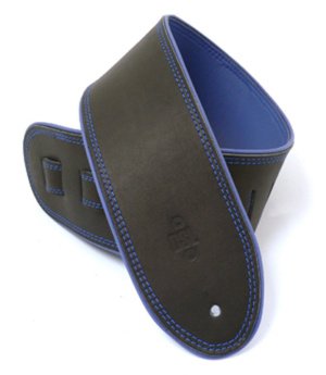 3.5 INCH ROLLED EDGE GARMENT STRAP BLACK/BLUE