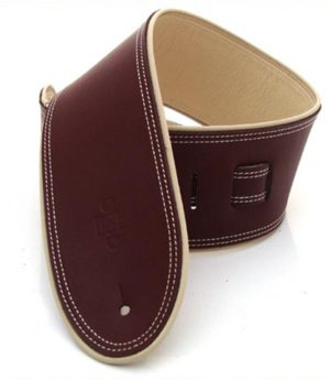 3.5 INCH ROLLED EDGE GARMENT STRAP MAROON/BEIGE