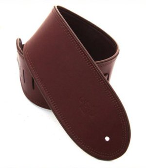 3.5 INCH ROLLED EDGE GARMENT STRAP MAROON/BROWN
