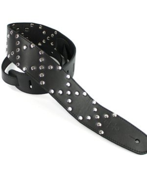 2.5 INCH X PATTERN RIVET STRAP BLACK