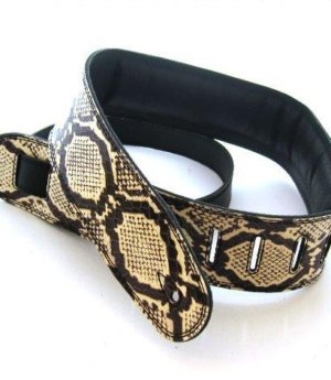 2.5 INCH SNAKESKIN STRAP BLACK/WHITE