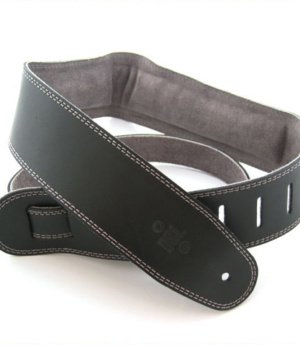 2.5 INCH PADDED SUEDE STRAP BLACK/GREY