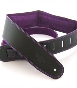2.5 INCH PADDED SUEDE STRAP BLACK/PURPLE