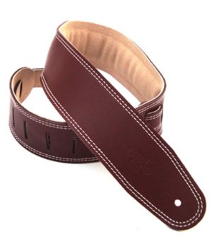 2.5 INCH PADDED SUEDE STRAP MAROON/BEIGE