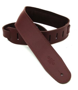 2.5 INCH PADDED SUEDE STRAP MAROON/BROWN