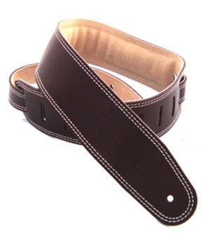 2.5 INCH PADDED SUEDE STRAP SADDLE BROWN/BEIGE