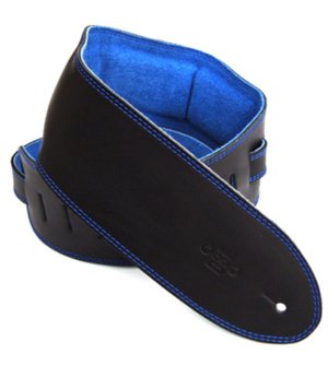 3.5 INCH PADDED SUEDE STRAP BLACK/BLUE