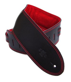 3.5 INCH PADDED SUEDE STRAP BLACK/RED