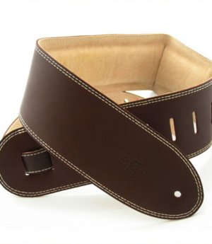 3.5 INCH PADDED SUEDE STRAP SADDLE BROWN/BEIGE