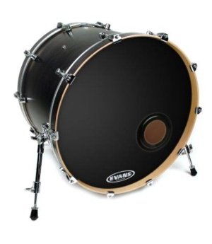 22 INCH BASS DRUM HEAD RESONANT BLACK