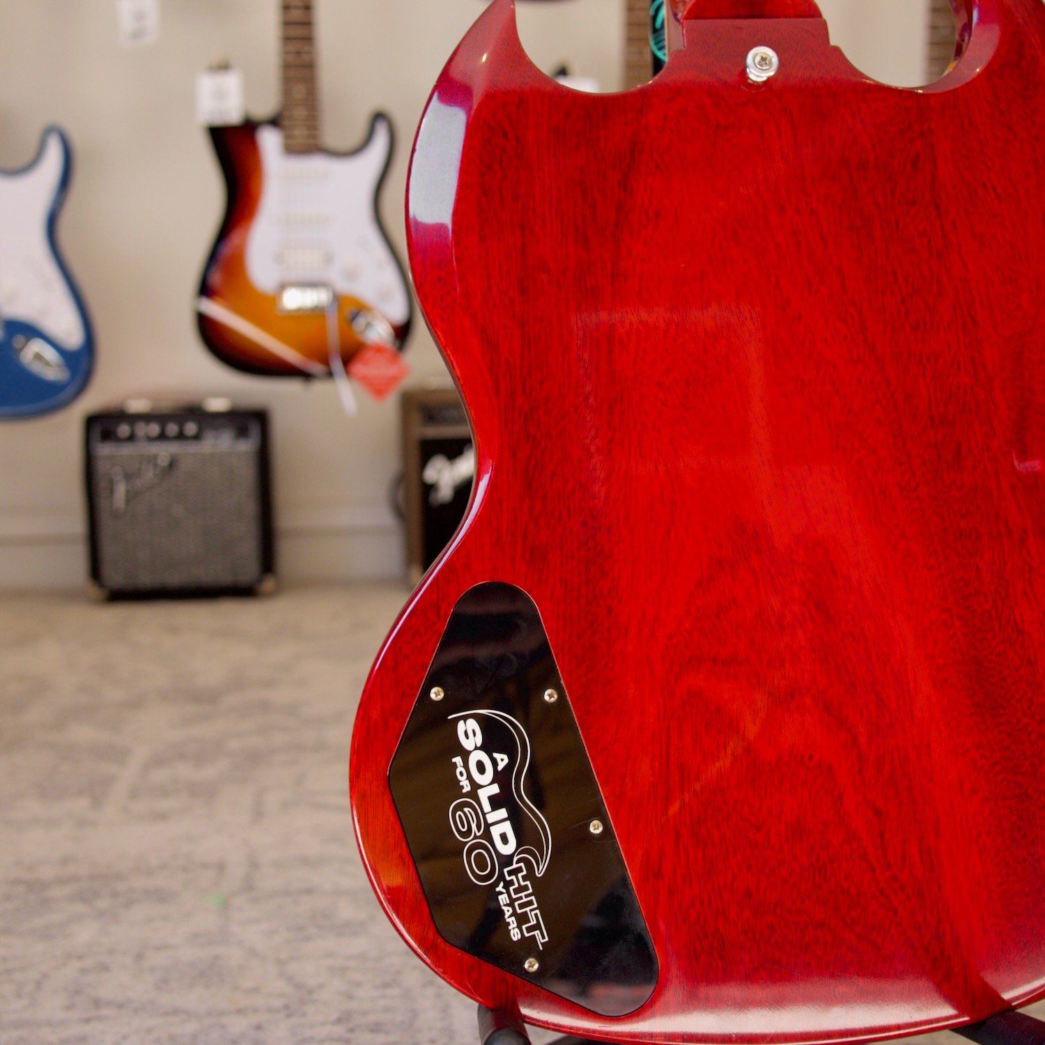 Gibson Les Paul SG 60th Anniversary Les Paul Signature Maestro Electric Guitar Cherry with Original Hard Case (Pre-Loved) - Image 11