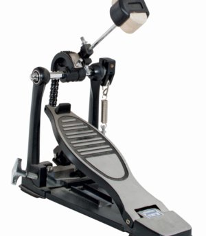 BASS DRUM PEDAL HEAVY DUTY ROUND FOOTPLATE BLAC