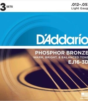 ACOUSTIC GTR STR SET 3D 12/53 PH/BR W/EXP16