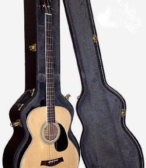 MBT Wooden Acoustic Bass Guitar Case in Black