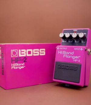 BOSS HF-2 Hi-Band Flanger Made in Japan Green Plate Guitar Effects Pedal Original Box (Pre-Loved)
