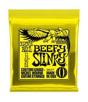 Ernie Ball Electric Guitar Strings 11-54 Beefy Slinky Yellow