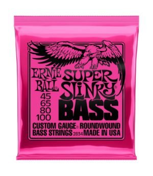 Ernie Ball Super Slinky Nickel Wound Electric Bass Strings 45-100 Gauge