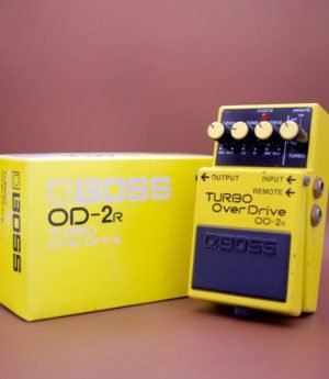 BOSS OD-2R Turbo Overdrive Taiwan Silver Plate Overdrive Guitar Effect Stomp Box Includes Box (Pre-Loved)