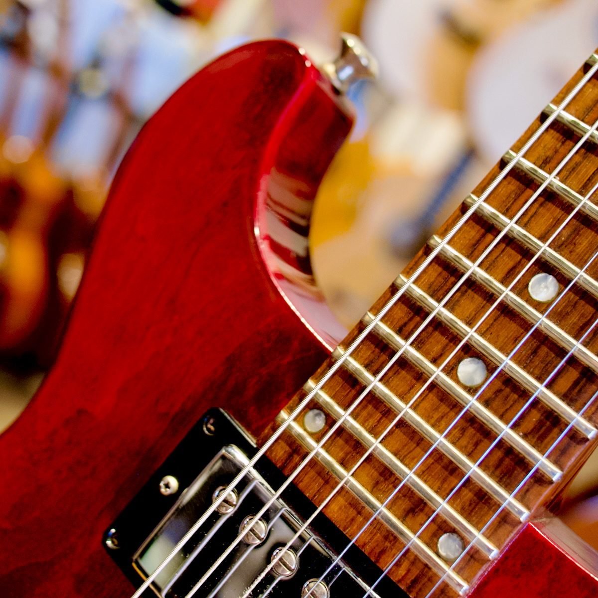 USED GIBSON LES PAUL DOUBLE CUT 1993 WINE RED WITH HARD CASE - Image 7