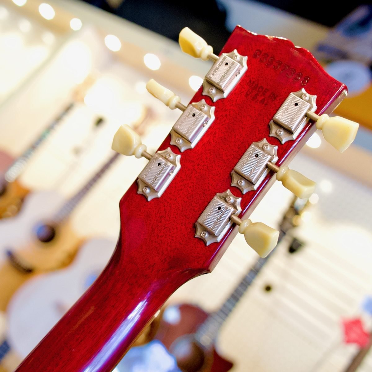 USED GIBSON LES PAUL DOUBLE CUT 1993 WINE RED WITH HARD CASE - Image 11