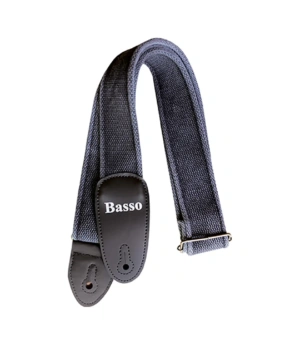 Basso Guitar Strap – Cotton Black EX01