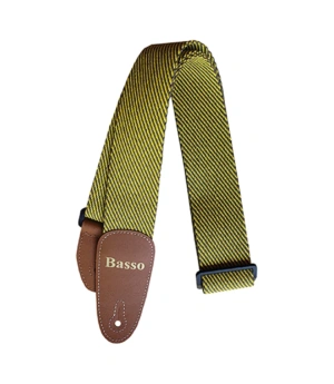 Basso Guitar Strap – Cotton Tweed Yellow EX04