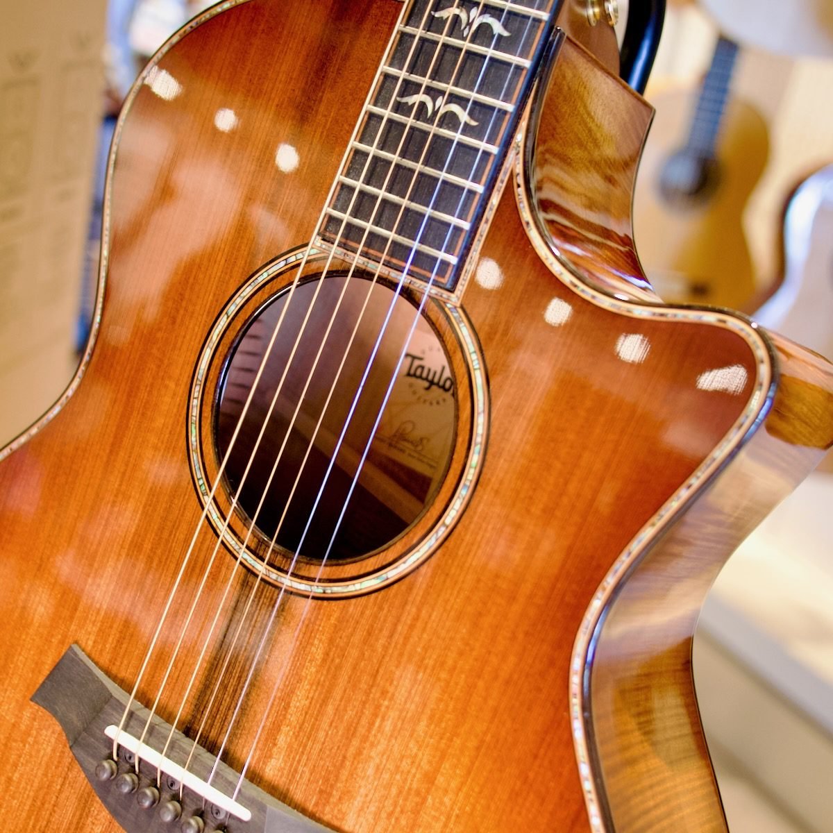 Taylor 914CE-LTD Grand Auditorium Acoustic Guitar in Hardcase* - KOA/REDWOOD - Image 16