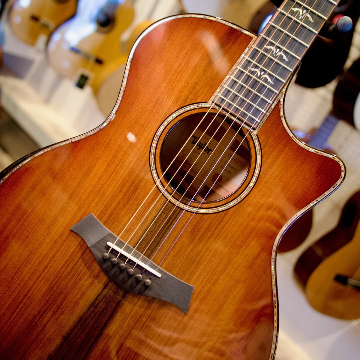 Taylor 914CE-LTD Grand Auditorium Acoustic Guitar in Hardcase* - KOA/REDWOOD - Image 9