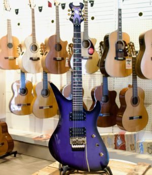 Pre Loved Schecter Synyster Custom Diamond Series Floyd Rose Electric Guitar Purple