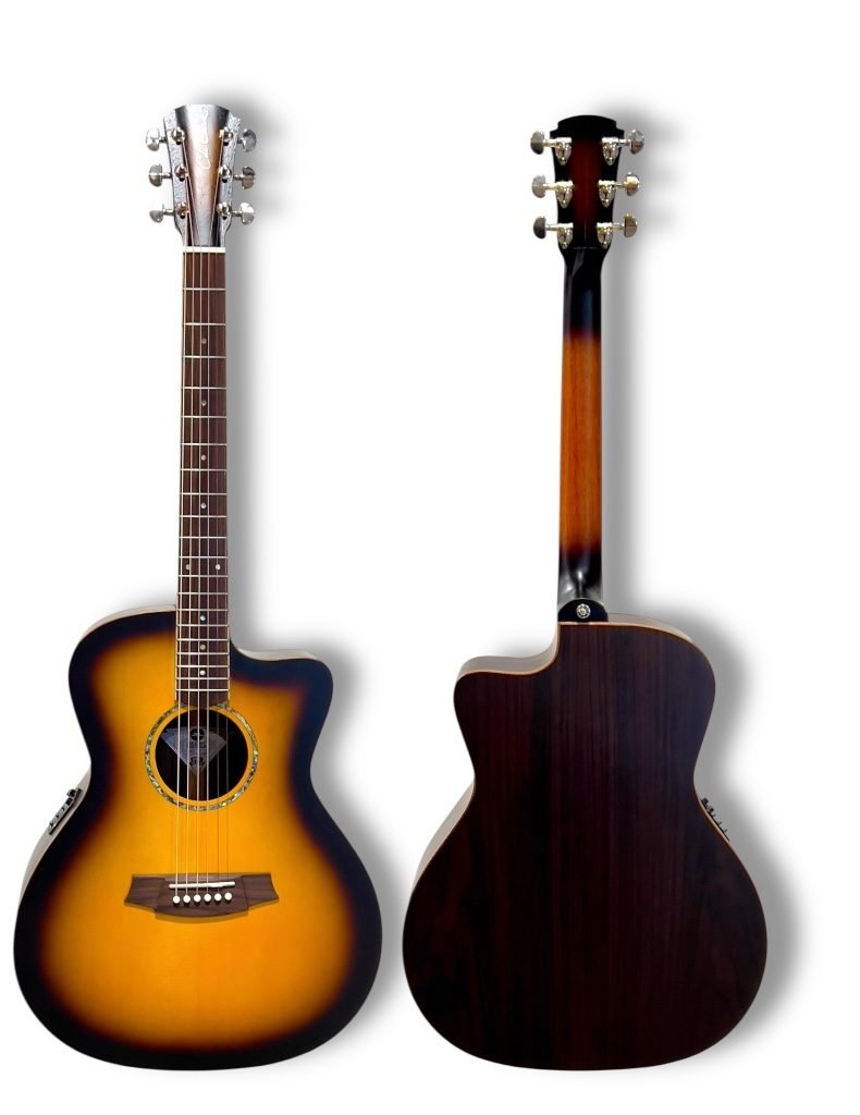 Cole Clark Studio Angel SAN1EC-SR-SUN – Sunburst Acoustic Guitar
