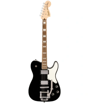 Squier Paranormal Troublemaker Telecaster Deluxe Electric Guitar - Black W/ Bigsby