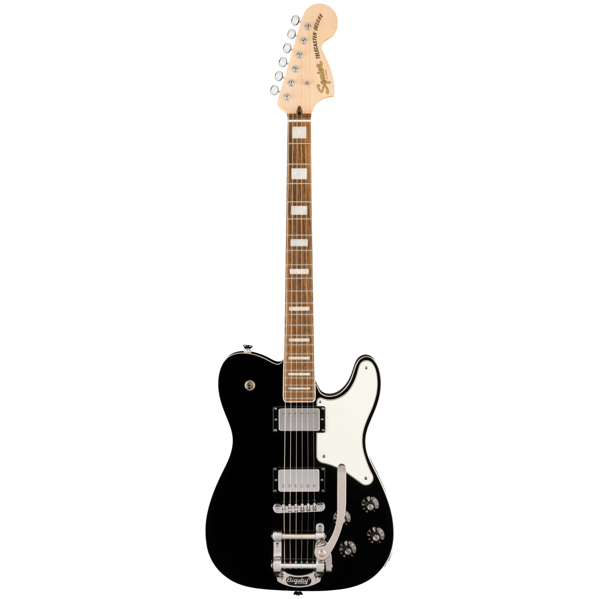 Squier Paranormal Troublemaker Telecaster Deluxe Electric Guitar - Black W/ Bigsby